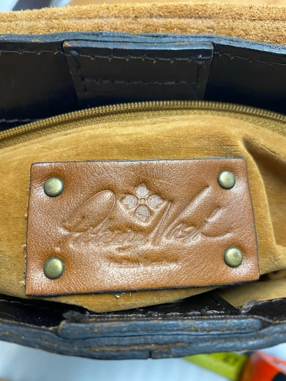Patricia Nash Purse Italian Leather Fur Saddle Bag Western Boho Fringe Crossbody